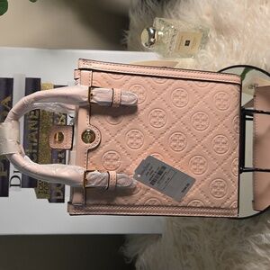 Tory Burch NWT Mini T Monogram Leather Tote Bag